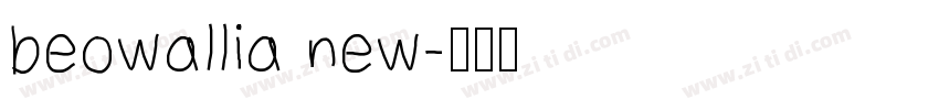 beowallia new字体转换